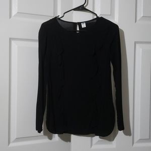 Old Navy Black Ruffle Top
